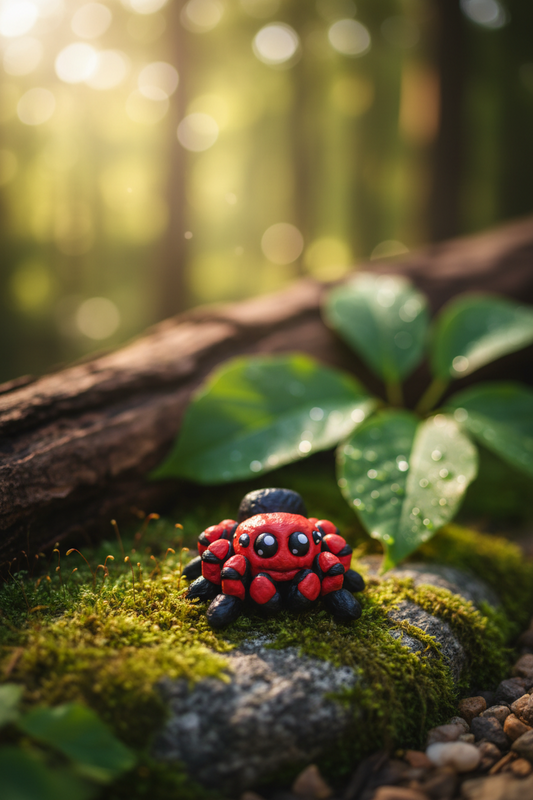 3D-printed flexi spider or jumping spider pet.