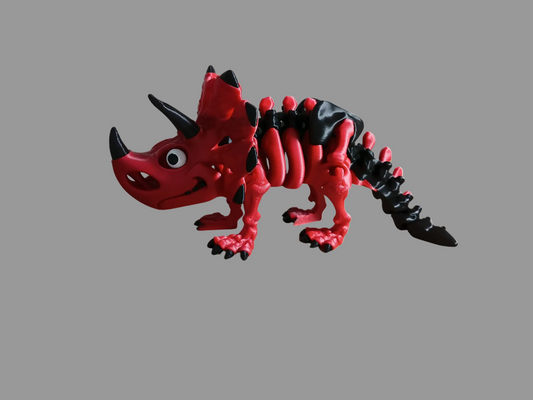 3D-printed articulated Triceratops skeleton model