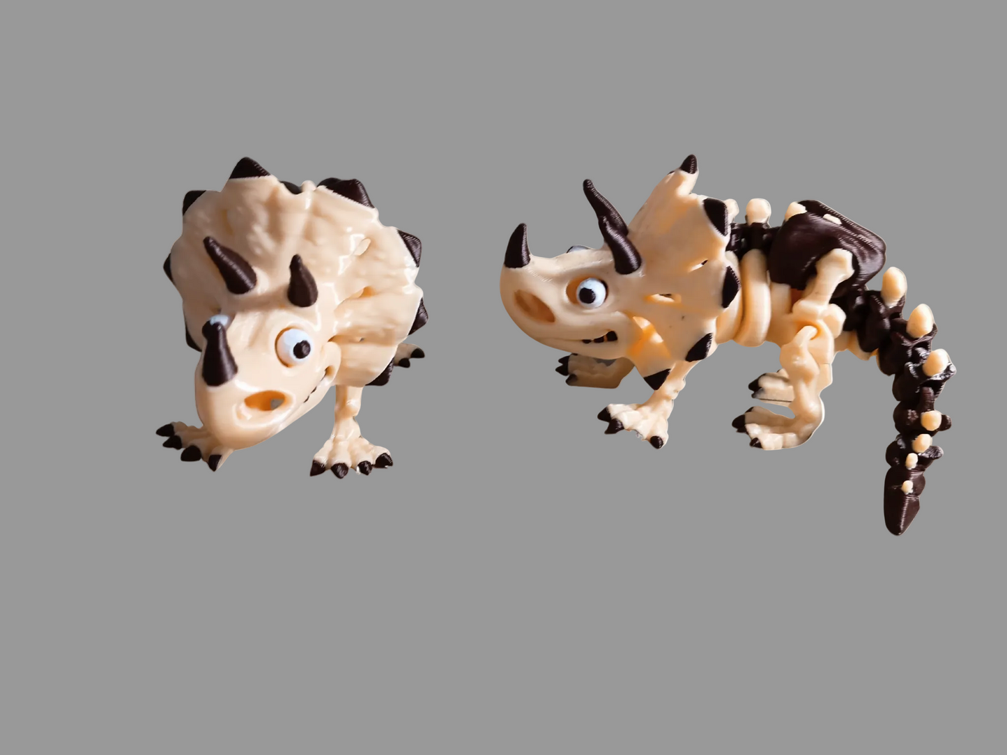 3D-printed articulated Triceratops skeleton model