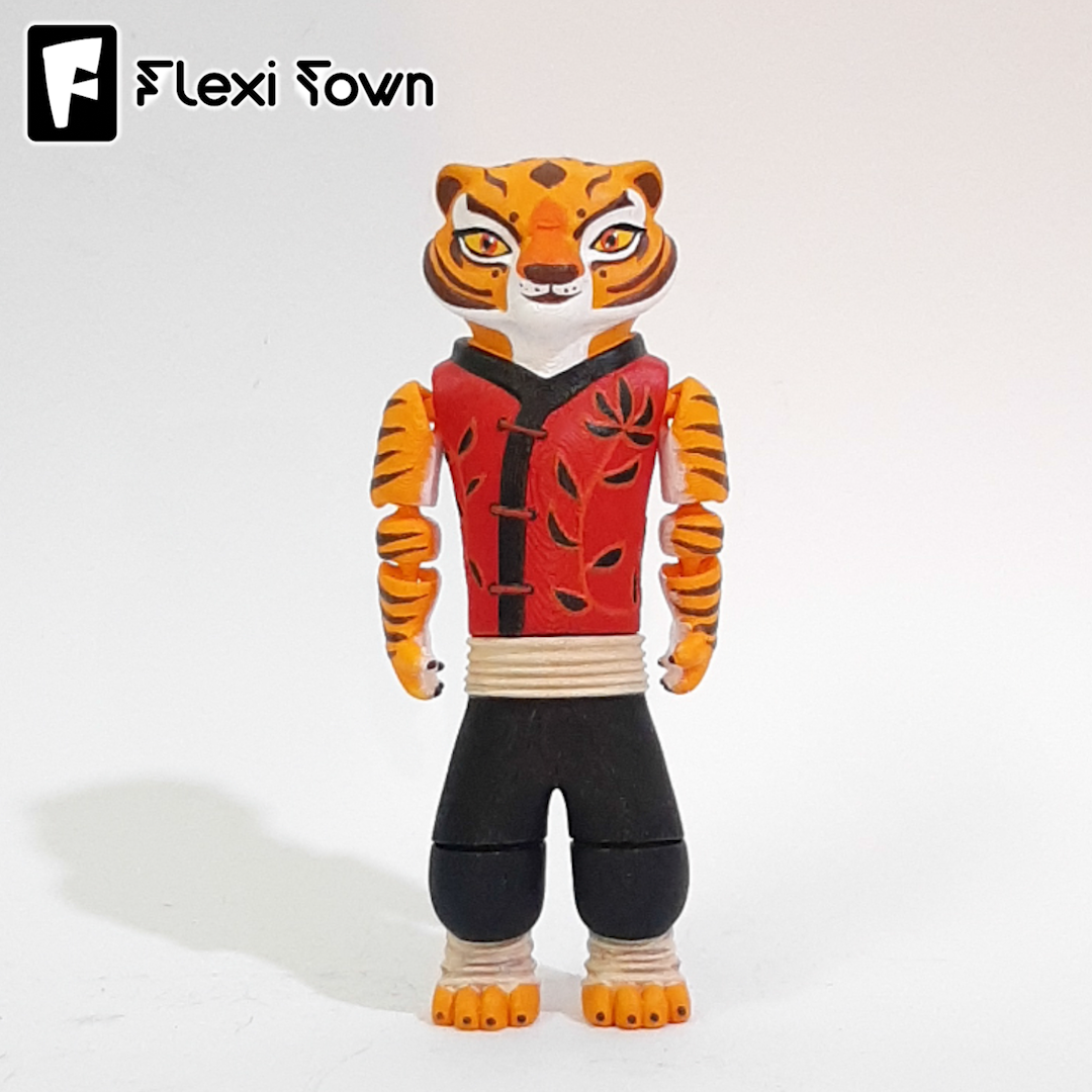 Kung Fu Panda Collection by Flexi Town, 3D printed by Uniskull Creations.