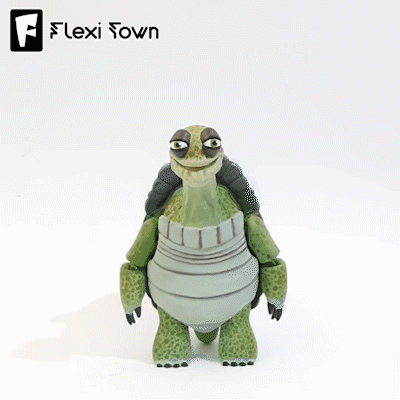 Kung Fu Panda Collection by Flexi Town, 3D printed by Uniskull Creations.