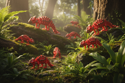 3D-printed, articulating Ankylosaurus skeleton.