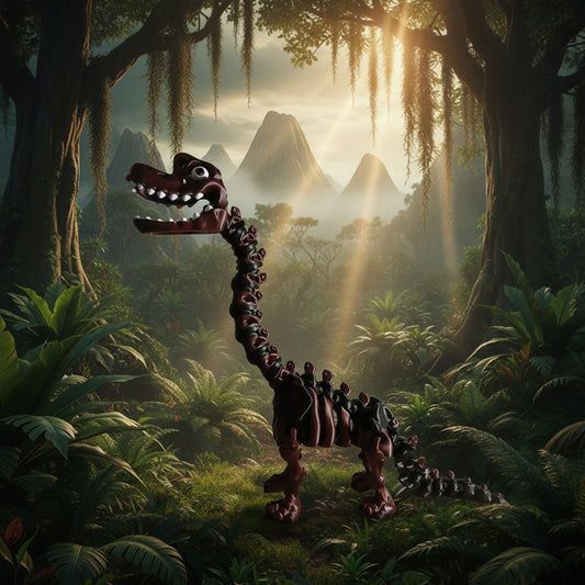 articulated Skeleton Brachiosaurus.  3D-printed flexible model