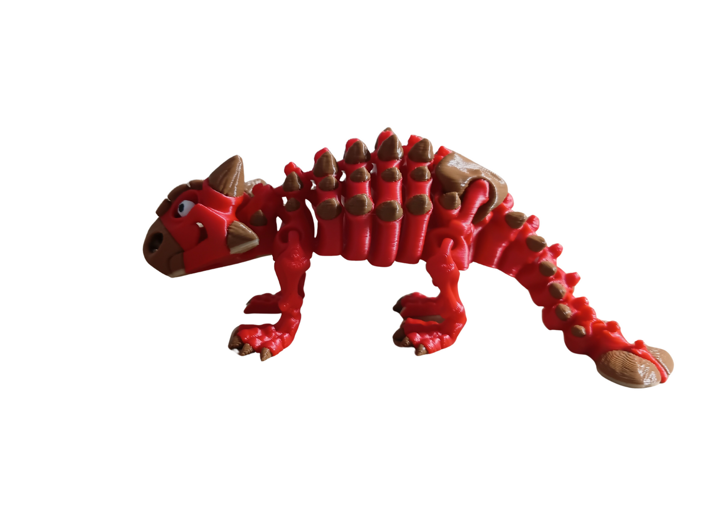 3D-printed, articulating Ankylosaurus skeleton.
