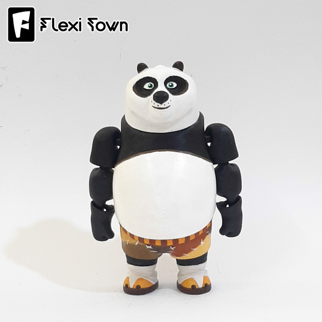 Kung Fu Panda Collection by Flexi Town, 3D printed by Uniskull Creations.